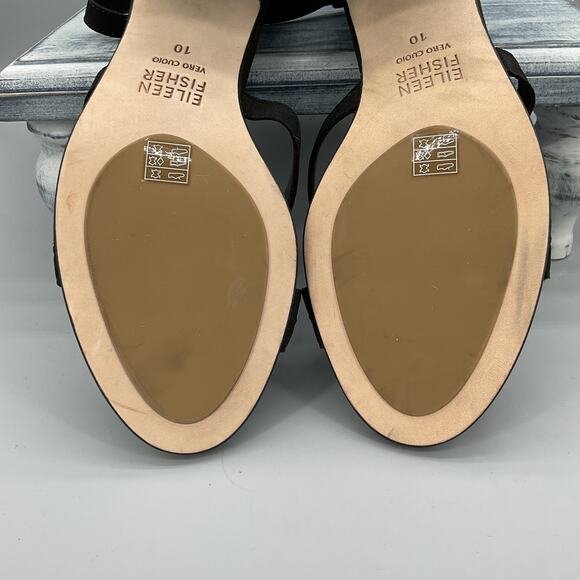 NEW Eileen Fisher Women’s Noni D’Orsay Sandals Black Size 10 - Picture 10 of 10